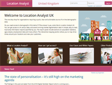 Tablet Screenshot of locationanalyst.com